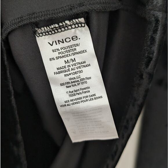 Vince. Black Velour Square Neck Long Sleeve Blouse Top, size M - Picture 5 of 8